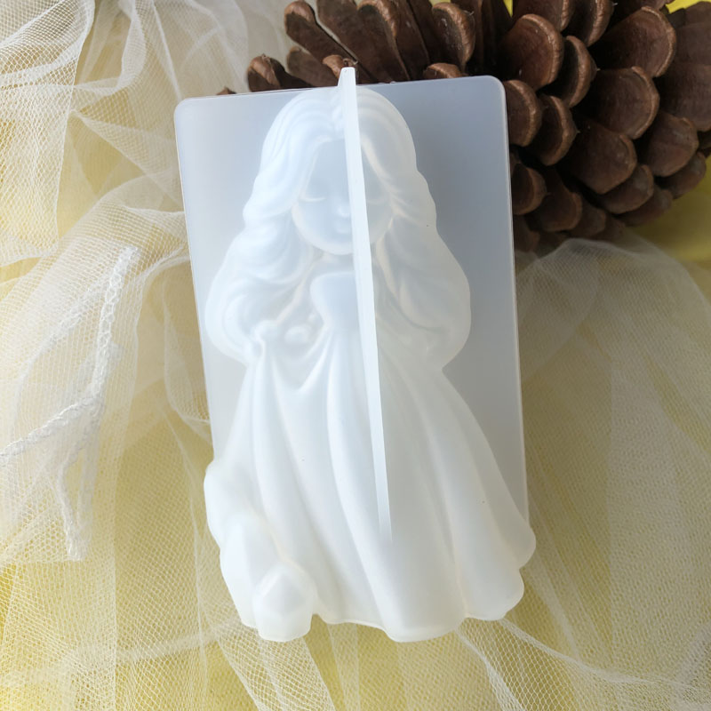 Soap Making Tools - 3D carino principessa candela in silicone