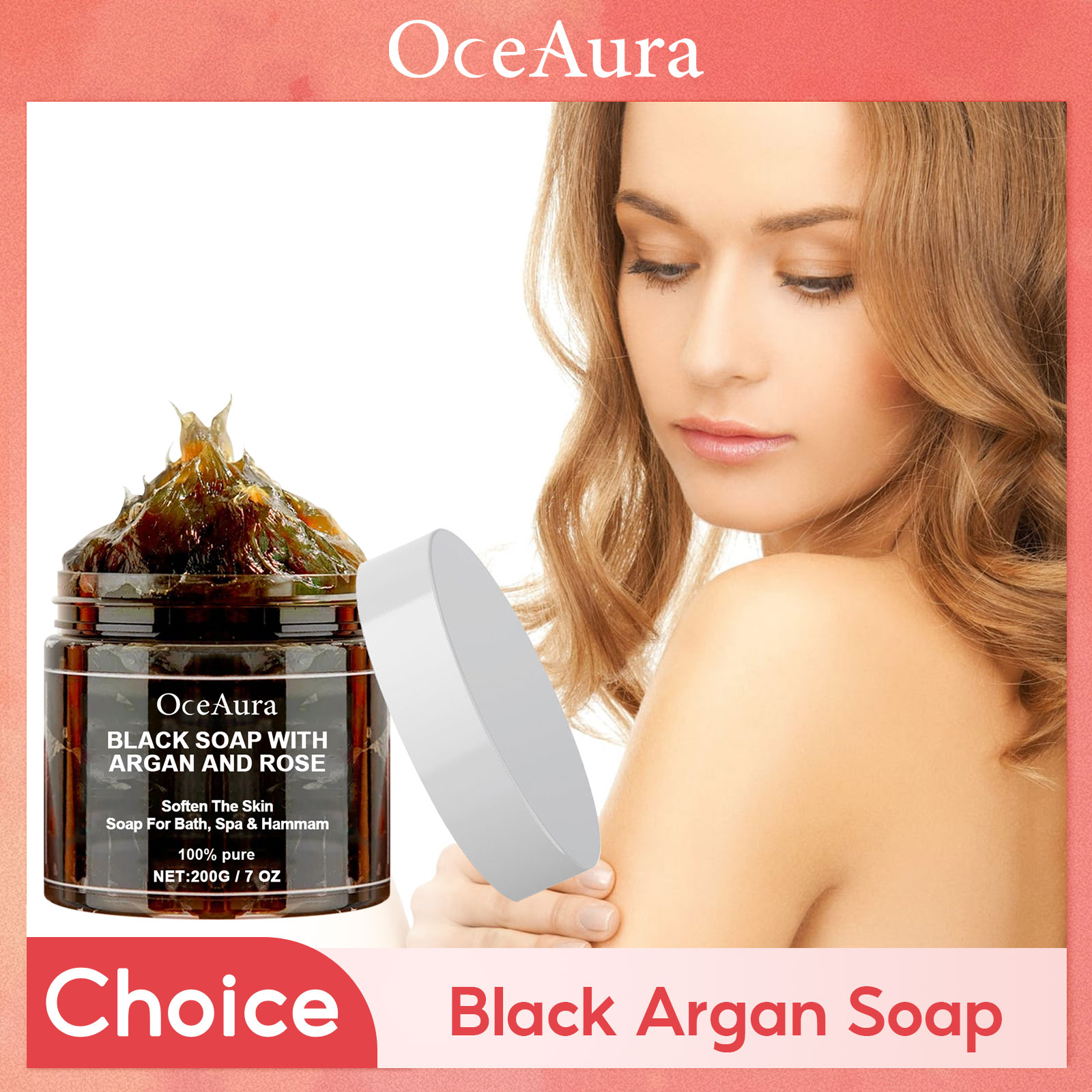 Castor Oil Soap - Sapone detergente nero Esfoliante profondo Idratante
